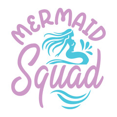 Obraz premium Mermaid squad SVG Design 