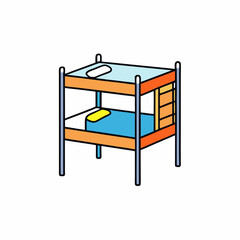 illustration of a table with furniture