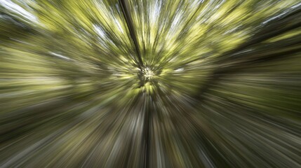 Obraz premium Abstract Trees with Motion Blur Capturing a Forest Experience