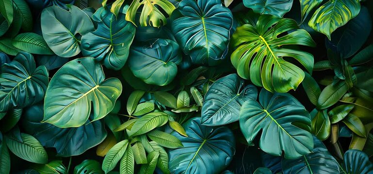 Lush green plant leaves heart-shaped leaf video tropical plant video vibrant foliage video botanical detail video nature close-up video mp4