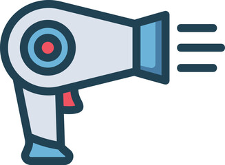 Hair Dryer Filled Line Icon