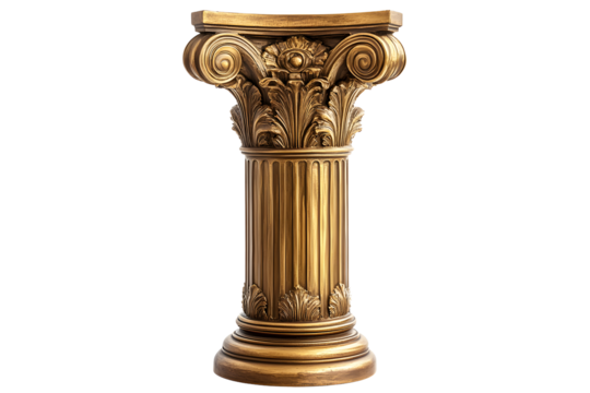 Ancient Golden Corinthian Columns Set