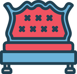 Suite Room Filled Line Icon