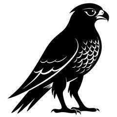 Fototapeta premium Falcon Silhouette Vector & Majestic Bird of Prey Icon