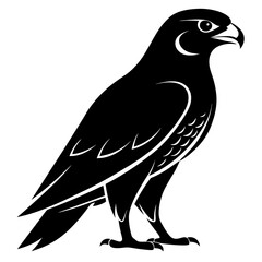 Obraz premium Falcon Silhouette Vector & Majestic Bird of Prey Icon