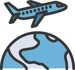 International Travel Filled Line Icon