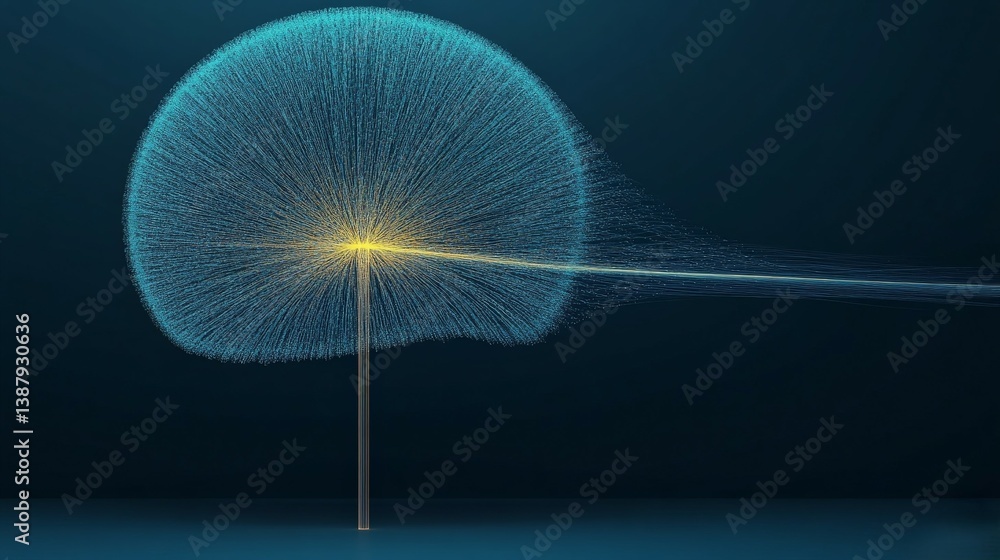 Poster abstract representation of energy flow in a futuristic design