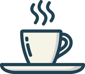 Hot Espresso Filled Line Icon