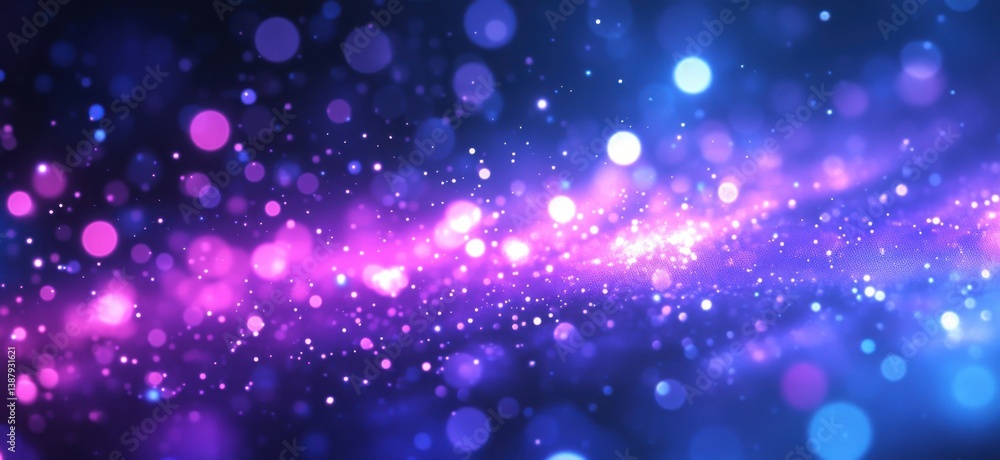 Aufkleber abstract glowing gradient bokeh with cosmic and dreamy starry vibes