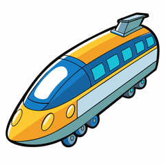 toy train on white background