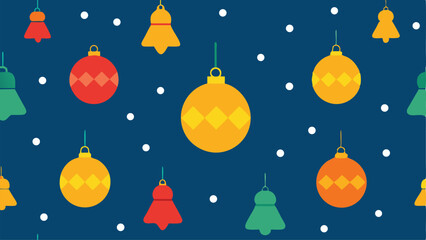 seamless pattern with christmas balls