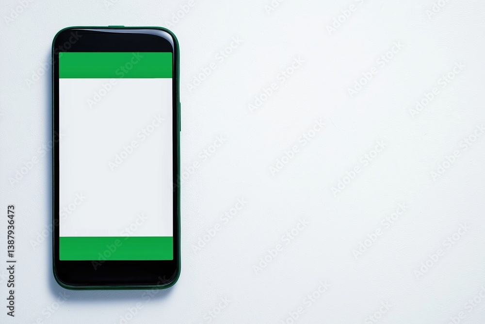 Poster messaging app interface displayed on smartphone with blank chat screen and minimalistic design