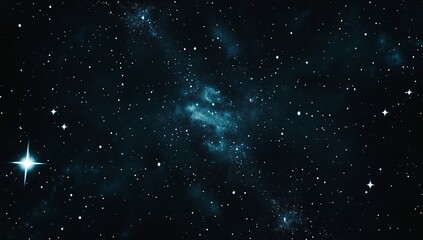 Fototapeta premium Vast expanse of the night sky, filled with countless stars and celestial bodies. A mesmerizing view of cosmic wonders.