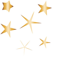 Obraz premium set of golden stars