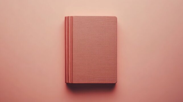 Pink book on pink background