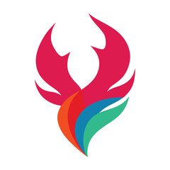 A Colorful Holy Spirit Vector Design on white background