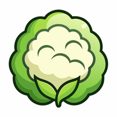 Cauliflower icon on white background 