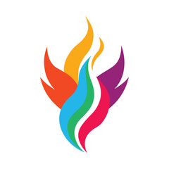 A Colorful Holy Spirit Vector Design on white background