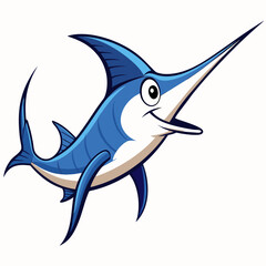 Obraz premium shark cartoon isolated on white