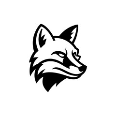 Illustration of fox head. Design element for logo, label, sign. Vector illustration
