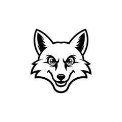 Illustration of fox head. Design element for logo, label, sign. Vector illustration