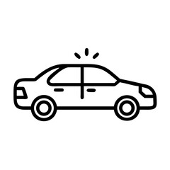Fototapeta premium Police Car Icon for Law Enforcement and Security Themes