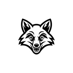 Illustration of fox head. Design element for logo, label, sign. Vector illustration