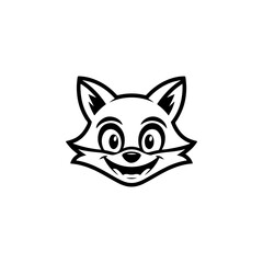 Illustration of fox head. Design element for logo, label, sign. Vector illustration