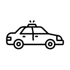 Fototapeta premium Police Car Icon for Law Enforcement and Security Themes