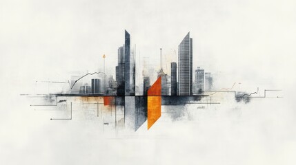 Abstract cityscape illustration