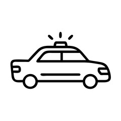 Fototapeta premium Police Car Icon for Law Enforcement and Security Themes