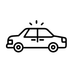 Police Car Icon for Law Enforcement and Security Themes
