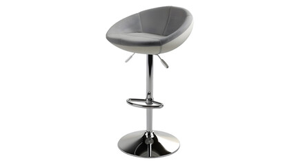 Modern Grey Velvet Bar Stool.