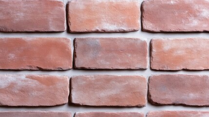 Fototapeta premium Reclaimed Brick Wall Texture High-Resolution Photography, Close-up View, Rustic Design, Aged Appearance, Warm Red Tones, Ideal for Construction Websites extra details included