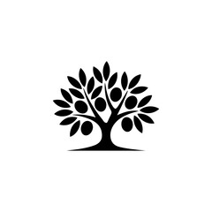 Obraz premium Olive tree silhouette icon. Design element for logo, label, sign. Vector illustration