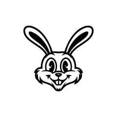 Fototapeta premium Illustration of rabbit head. Design element for logo, label, sign. Vector illustration