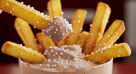 French fries dipped in a milkshake, salt and sugar combo