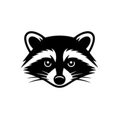 Illustration of racoon head. Design element for logo, label, sign. Vector illustration