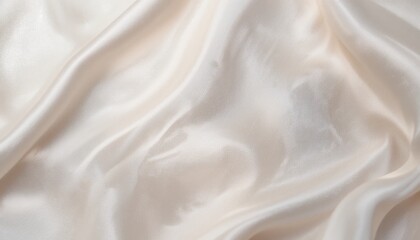 Obraz premium Flowing white silk fabric in close-up textile photography soft lighting elegant atmosphere artistic viewpoint