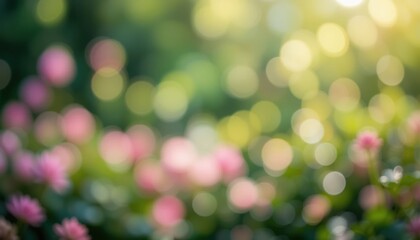 Obraz premium Blissful spring blooming flowers garden nature photography lush green environment close-up view serene beauty and tranquility