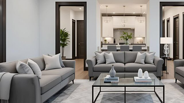 Modern Open Concept Home Tour | Spacious Living & Kitchen
Luxury Home Walkthrough | Contemporary Interior Design
Stylish House Viewing | Gray Sofas & Elegant Kitchen