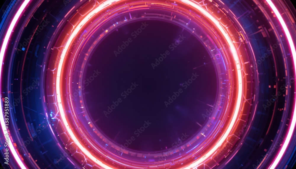 Poster dynamic light patterns creating a futuristic aesthetic digital art abstract environment close-up vie