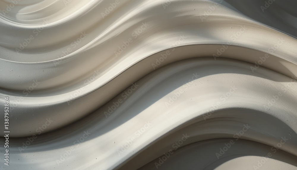 Poster dynamic wave patterns in contemporary architecture urban environment abstract art modern design soft