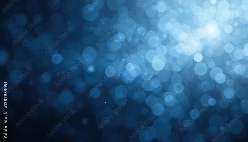 Poster dynamic blue bokeh background abstract art digital content studio setting close-up view visual aesth
