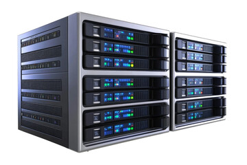 Server Room Overview on transparent background