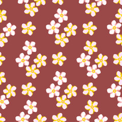 Vector - seamless pattern of colored flower heads.