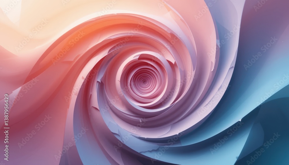 Poster dynamic abstract spiral design digital art colorful gradient virtual environment artistic viewpoint 