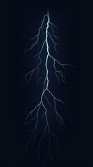 A striking image of a vertical lightning bolt illuminating a dark background, showcasing the raw power and beauty of nature's electrical energy.