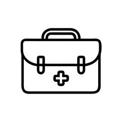 Obraz premium Icon of a doctorchest / first aid kit