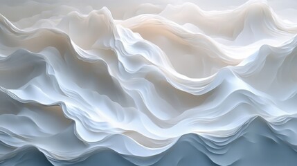 Obraz premium Abstract fluid white